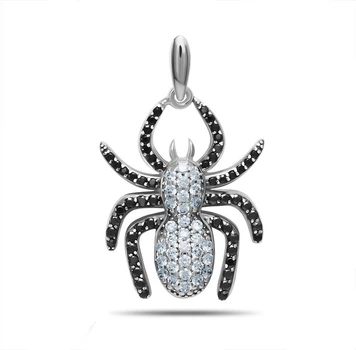 Серебряная подвеска Лазурит Кулон Паук (3525-1р)