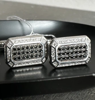 Серебряные запонки Лазурит (8554р)