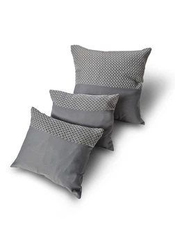 Комплект декоративних подушок Lumelle Geometric 40х40см 1шт 30х25см 2шт сірі (п_0891)