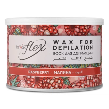 Воск Italwax Flex в банке, 400 мл (Малиновый)
