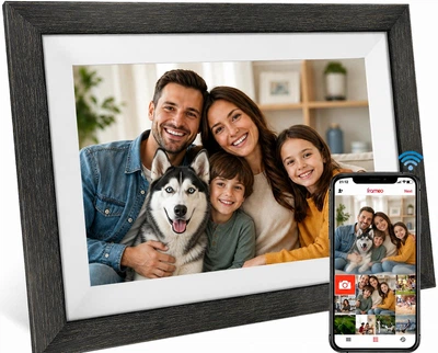 Цифровая фоторамка Frame Frameo 10.1 дюймов 32Gb встроенной памяти WiFi электронная рамка для фото приложение FRAMEO с сенсорным экраном 1280x800 HD IPS