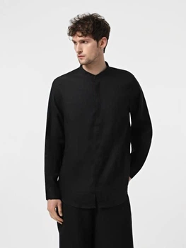 Рубашка из льна Armani Exchange M черный XM001222