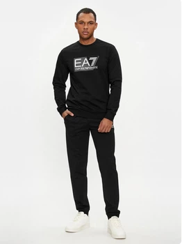Спортивний костюм чоловічий Emporio Armani EA7 (3DPV51-PJ05Z) 100% бавовна чорний з принтом M
