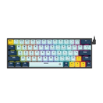 Клавіатура ігрова механічна Fantech ATOM63 MK874V2 MIZU, 60%, 63 клавіші, Red Switch, Hot-Swap 3-pin, RGB 17 реж., USB-C