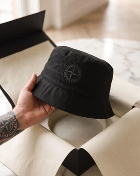 Панама летняя Stone Island (Люкс коттон) Черная