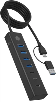 Hub USB Icy Box 7-Port HUB USB-C/A - 4xUSB-C/3xUSB-A 3.2 Gen 1 (IB-HUB1737-C3)