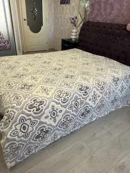 Плед из бамбукового волокна махровый 200×220 см мягкий пушистый инди