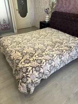 Плед из бамбукового волокна махровый 200×220 см мягкий пушистый ромашка