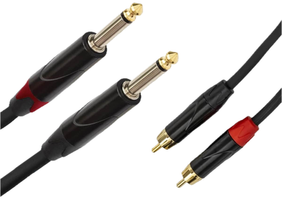 Kabel SSQ RCAJM3 2x RCA - 2x jack mono 6.3 mm 3 m (5907688758818)