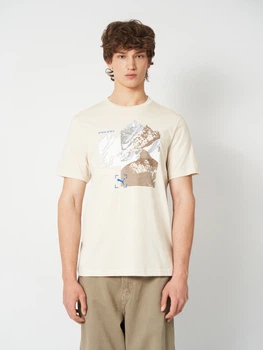 Футболка хлопковая длинная мужская Puma Graphics 69177987 L Alpine Snow с принтом (4069161693069)
