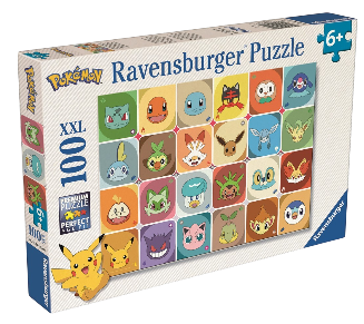 Пазл Ravensburger Pokémon: Обличчя Покемонів XXL 100 елементів (12004320) (4005555043201)