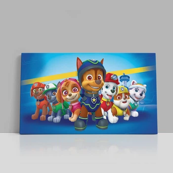 Інтер'єрна картина Щенячий патруль, Paw Patrol, декор в дитячу кімнату, мультфільм, 24×42 см (id3821)