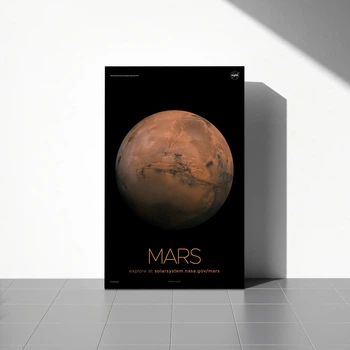 Интерьерная картина Марс, Mars, NASA, НАСА, космос, астрономия, 42×27 см (id7113)