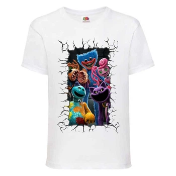 Футболка детская Поппи Плейтайм Хагги Вагги (Poppy Playtime huggy wuggy 008) белая 164 см
