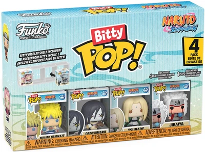 Набір фігурок Funko Bitty Pop! Naruto Shippuden: Цунаде, Мінато Намікадзе, Орочімару, Джірайя 2.3 см 89864 (889698898645)