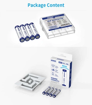 Литиевая батарейка XTAR AAA/LR03 Li-ion 1000 mAh 4 шт. (606408)