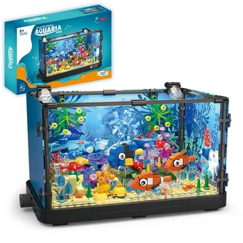 3D Конструктор Aquaria Набор Большой Аквариум с рыбками 725 деталей (01828)