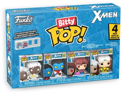 Набор фигурок Funko Bitty Pop! X-Men: Роуг, Ночной Змей, Гамбит, Шторм 2.3 см 92502 (889698925020)