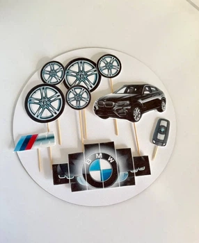 Цукрові фігурки прикраси топери для торта «BMW"