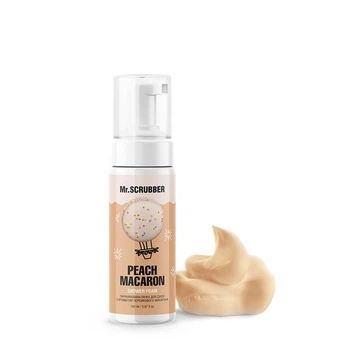 Парфюмированная пенка для душа Mr.SCRUBBER Peach Macaron Shower Foam для очистки и ухода за кожей тела с ароматом персикового макарона 150 мл