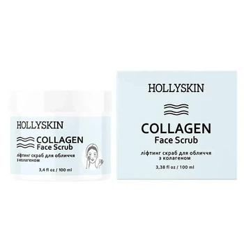 Скраб для лица Hollyskin Collagen Face Scrub для глубокой очистки и лифтинга кожи 100 мл