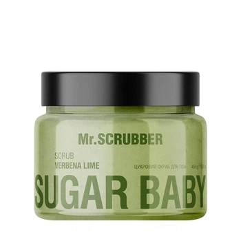 Сахарный скраб для тела Mr.SCRUBBER Sugar Baby Scrub Verbena Lime для разглаживания кожи со свежим ароматом 450 г
