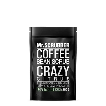 Кофейный скраб для тела Mr.SCRUBBER Coffee Bean Scrub Crazy Citrus для очищения кожи и устранения целлюлита 200 г
