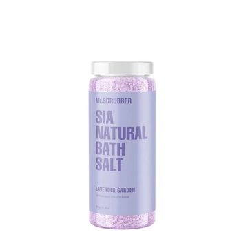 Парфюмированная соль для ванны Mr.SCRUBBER Sia Natural Bath Salt Lavander Garden для очищения кожи и снятия усталости с ароматом лаванды 600 г