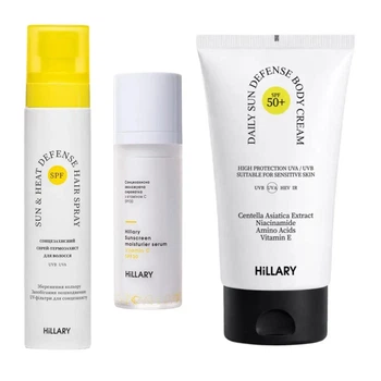 Комплекс солнцезащитных средств для волос, лица и тела Hillary Protection Complex for Hair, Face & Body