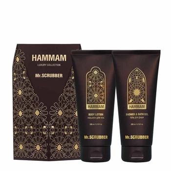 Набор по уходу и аромату тела Mr.SCRUBBER Hammam: Гель для душа Mr.SCRUBBER Hammam Shower & Bath Gel 200 мл + Увлажняющий лосьон Mr.SCRUBBER Body Lotion Hammam 200 мл