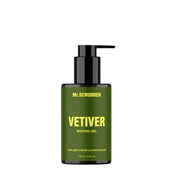 Гель для бритья Mr.SCRUBBER Shaving Gel Vetiver с глубоким ароматом и дымными нотами 100 мл
