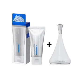 Гель-крем для успокоения кожи лица Curesona Coolingcode Soothing Gel Cream 50 мл + Дерма-кулер Curesona Derma Cooler для усиления ухода и устранения отеков