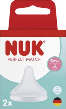 Соска Nuk PM з силіконуотвір Flow con 6+2 шт (4008600445562)