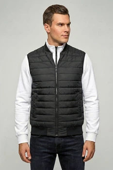 Чоловічий Жилет Sun`s House розмір: 50 Чорний (арт. SB-24254-bomber-black)