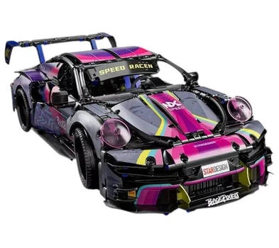 Машинка конструктор Porsche 911 різнокольорова, масштаб 1:14