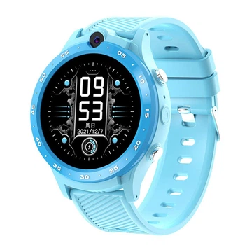 Детские смарт часы Lemfo Y20 с GPS, 4G, Wi-Fi, видеозвонками, камерой, SOS кнопкой и SIM-картой для детей Голубые