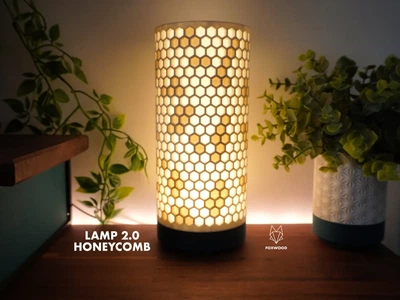 Настільна лампа-нічник з візерунком соти Lamp 2.0 Honeycomb. Aivory
