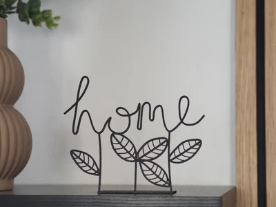 Настільна статуетка надпис home з листочками. Aivory