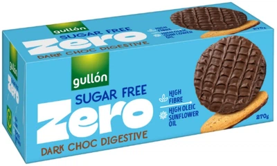 Печиво без цукру Gullon Digestive Choco Zero 270 г (8410376047028)