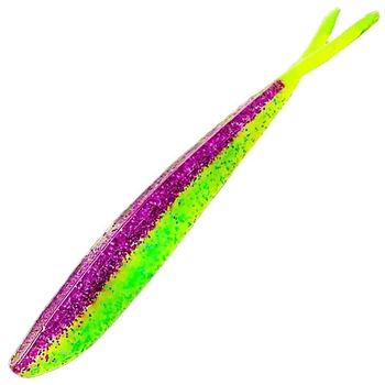 Силікон Lunker City Fin-S Fish 4" #280 Pimp Daddy Chartreuse Tail 8 шт