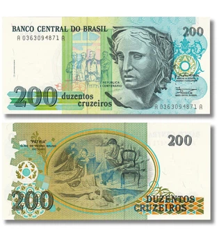 Банкнота 200 крузейро Бразилія 1990 рік aUNC