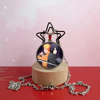 Кулон Нуруто та Саске 3 по аніме Наруто Naruto Нержавіюча сталь 25 мм