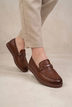 Лоферы женские Where Uwear Натуральная кожа коричневые 351073_41 (26 см)