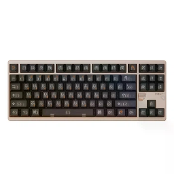 Магнітна механічна клавіатура ATK × QK Hex80 TKL, OWLAB Ti, Hot Swap, ARGB, УКР/АНГЛ, Sand Gold/Золотиста (XEX80SGU)