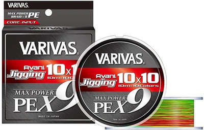 Шнур Varivas Avani Jigging Max Power X9 10*10 200 м 0.185 мм 11.2 кг #1.2 Multicolor (VA 13704)