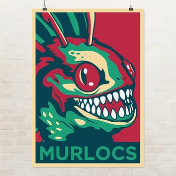 Постер Варкрафт, Мурлок, Warcraft, Murlok, Tide Hunter, Mrglglglgl!, A3 42×30 см (id2232)