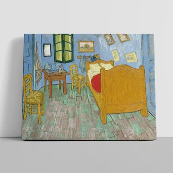 Интерьерная картина Спальня в Арли, Винсент ван Гог, Vincent van Gogh, The Bedroom, 30×38 см (id6656)