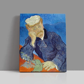Інтер'єрна картина Портрет доктора Гаше, Вінсент ван Гог, Vincent van Gogh, Dr.Gachet, 37×30 см (id6661)