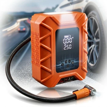 Автомобільний компресор Бустер Повербанк 4в1 14.8V 37.0wh 10000mAh Ліхтар (VC-345CL)