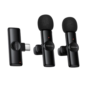 Бездротова мікрофонна система BOROFONE BFK16A Winner dual-mic (Type-C) Black (6941991126512)